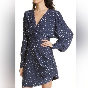 NWT Smythe polka dot dress navy